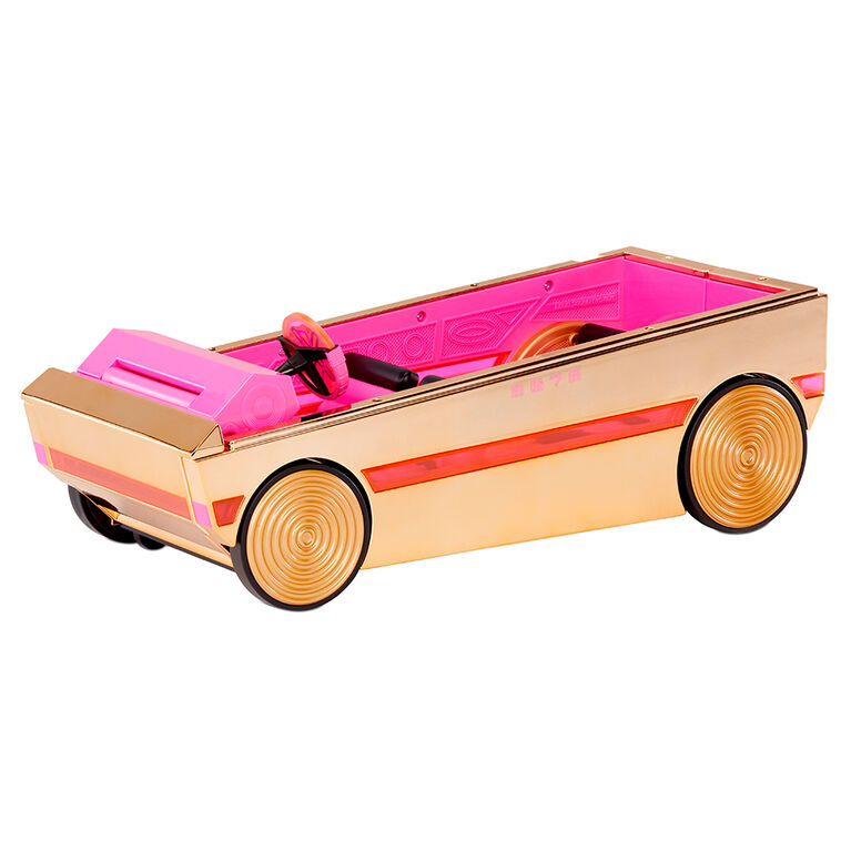 Voiture de fête LOL Surprise 3 en 1 avec piscine surprise, piste de danse et lumières noires magiques, multicolore - excellent cadeau pour les filles de 4 ans et +