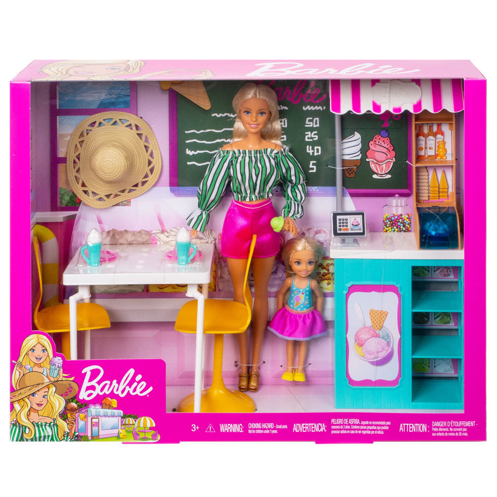 Barbie Dolls and Playset Gelato Cafe