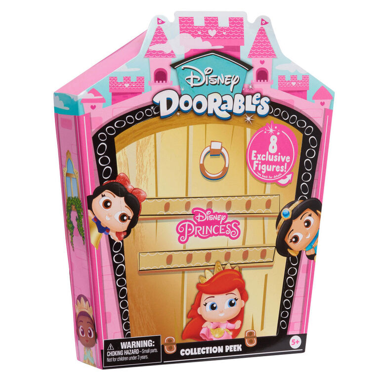 Disney Doorables Glitter et Gold Princess Collection Peek, Inclut 8 Mini Figurines Exclusive, Les Styles Peuvent Varier