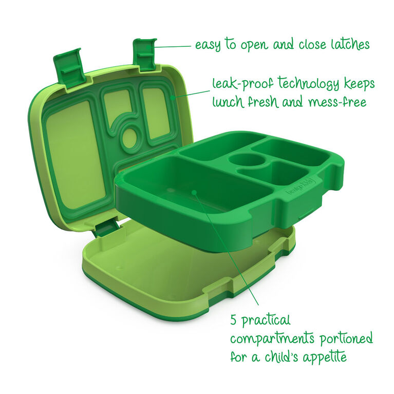 Bentgo Kids Prints Leak-Proof, 5-Compartment Bento-Style Kids Lunch Box - SAFARI