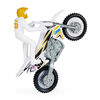 Supercross, Moto authentique de Derek Drake en métal moulé à l'échelle 1:24 avec figurine motocycliste