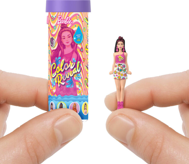 Barbie Mini BarbieLand Color Reveal Dolls, 1.5inch Doll with Surprise Water Reveal (Styles May Vary)