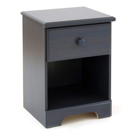 Summer Breeze 1-Drawer Nightstand - End Table with Storage- Blueberry