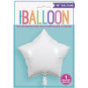 Ballon Aluminum En Forme D`Etoile 18 Po - Blanc