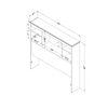 Aviron Bookcase Headboard with Storage- Blueberry