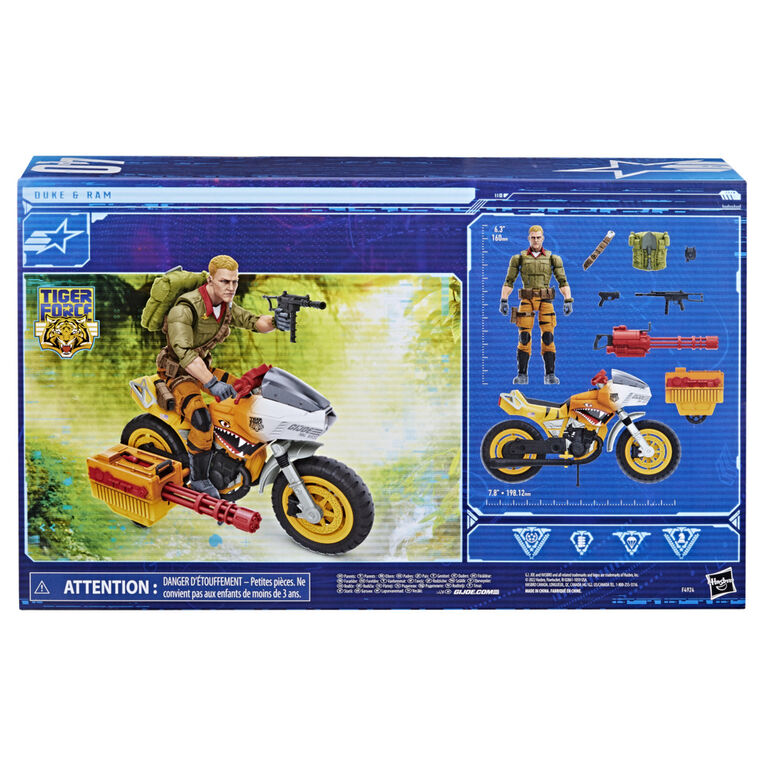 G.I. Joe Classified Series Tiger Force Duke and RAM Action Figure and Vehicle 40 Collectible Premium Toy with Accessories 6-Inch-Scale - R Exclusive