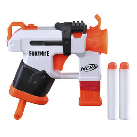 Nerf Fortnite Micro Tac SMG Mini Dart-Firing Blaster, Fortnite Tac SMG Equipment Design, Includes 2 Official Nerf Elite Darts