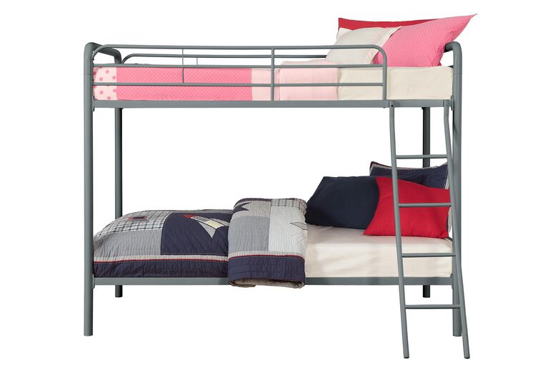 DHP Twin over Twin Bunk Bed -  Silver