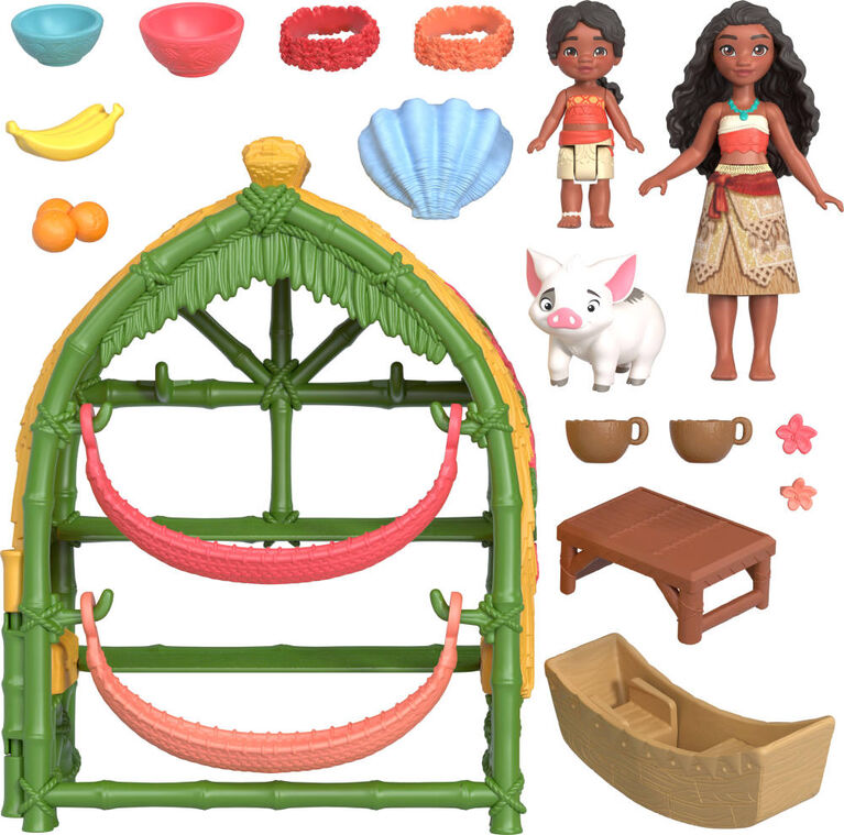Disney Moana 2 Toys, Moana & Simea Village Home Playset