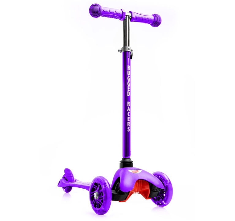 Rugged Racer Mini 3 Wheel Scooter - Purple - English Edition