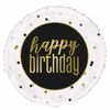 Ballon aluminium rond, 18 " - Metallic Happy Birthday - Édition anglaise