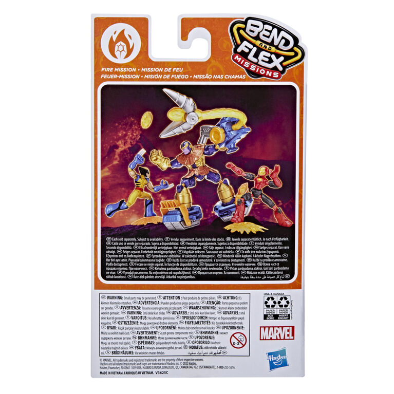 Marvel Avengers Bend and Flex Missions Wolverine Fire Mission Action Figure
