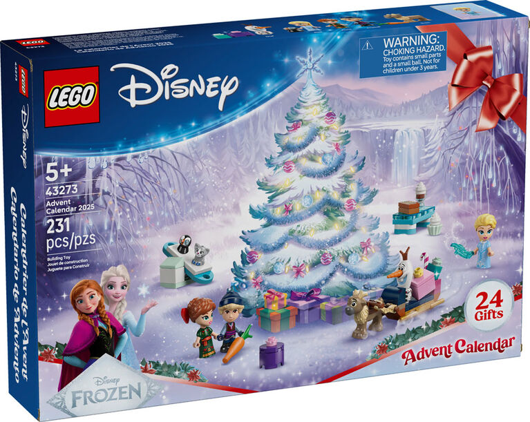 LEGO Disney La Reine des Neiges Le Calendrier de l'Avent 2025, Jouet Fantastique, Ensemble de Construction avec Personnages de Film 43273