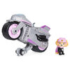 PAW Patrol, Deluxe Vehicle Moto Pups, Moto à rétrofriction de Stella avec fonction roue arrière et figurine