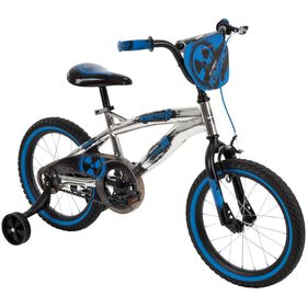 Huffy Kinetic Bike, 16-inch, Chrome and Blue