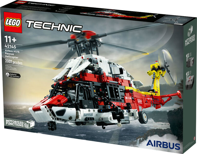 LEGO Technic Airbus H175 Rescue Helicopter 42145 Model Building Kit (2,001 Pieces)