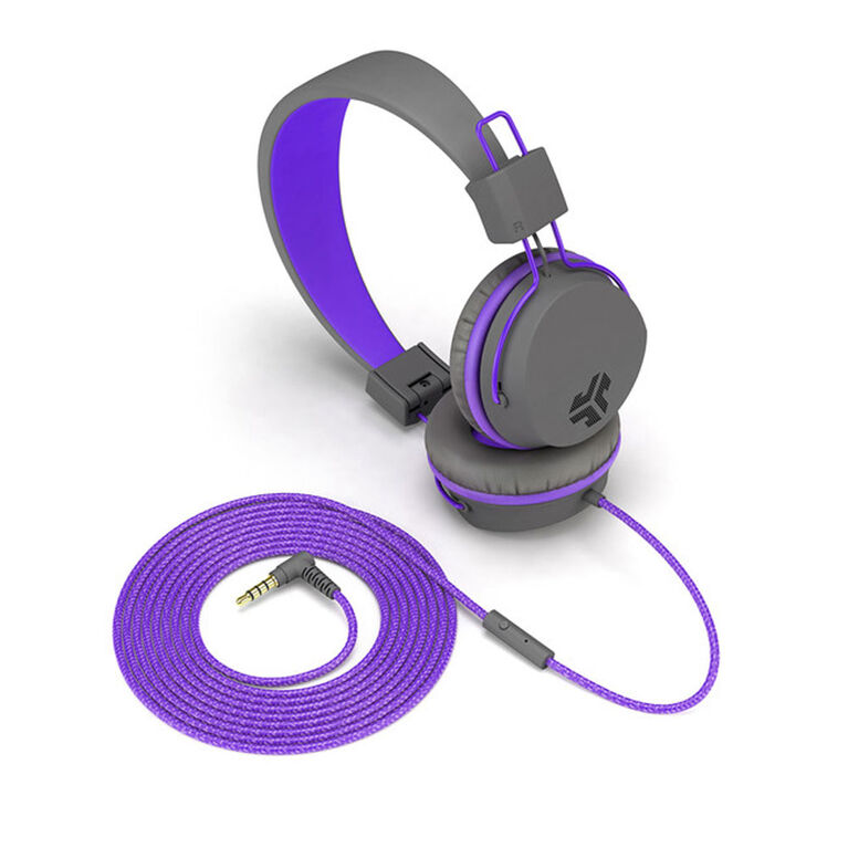 JLab Audio JBuddies Over Ear Headphones Purple/Gray