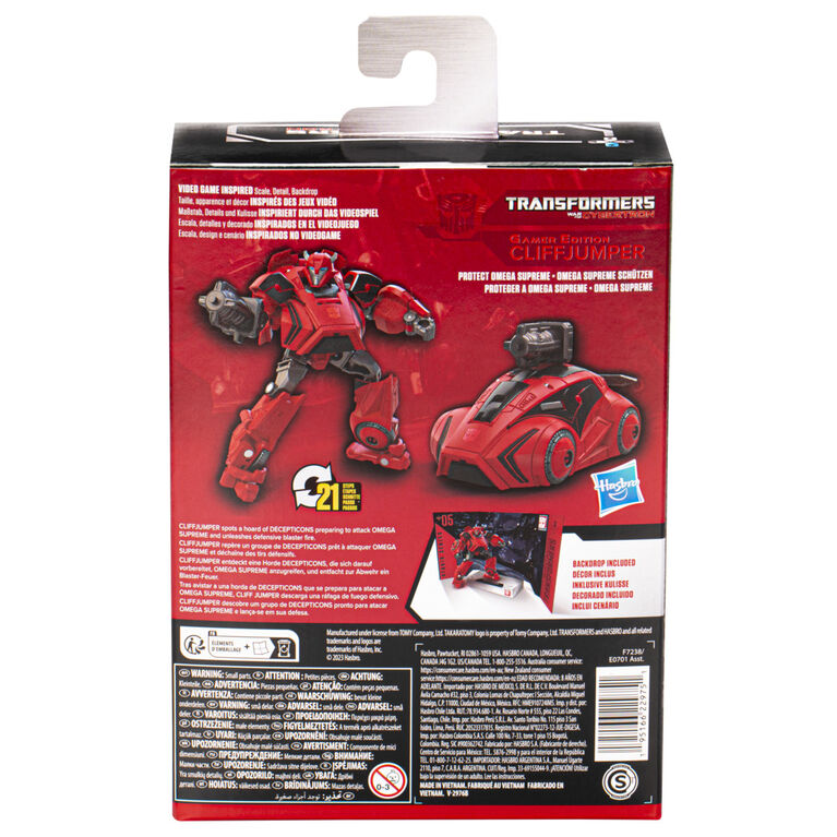 Transformers Studio Series Deluxe Transformers: War for Cybertron 05 Gamer Edition Cliffjumper 4.5 Inch Action Figure