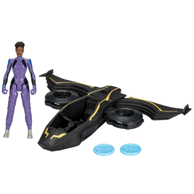Marvel Studios' Black Panther: Wakanda Forever, Sunbird Lance-projectile avec figurine articulée Shuri de 15 cm