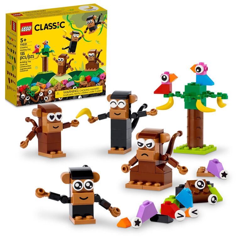 LEGO Classic Creative Monkey Fun 11031 Building Toy Set (135 Pieces)