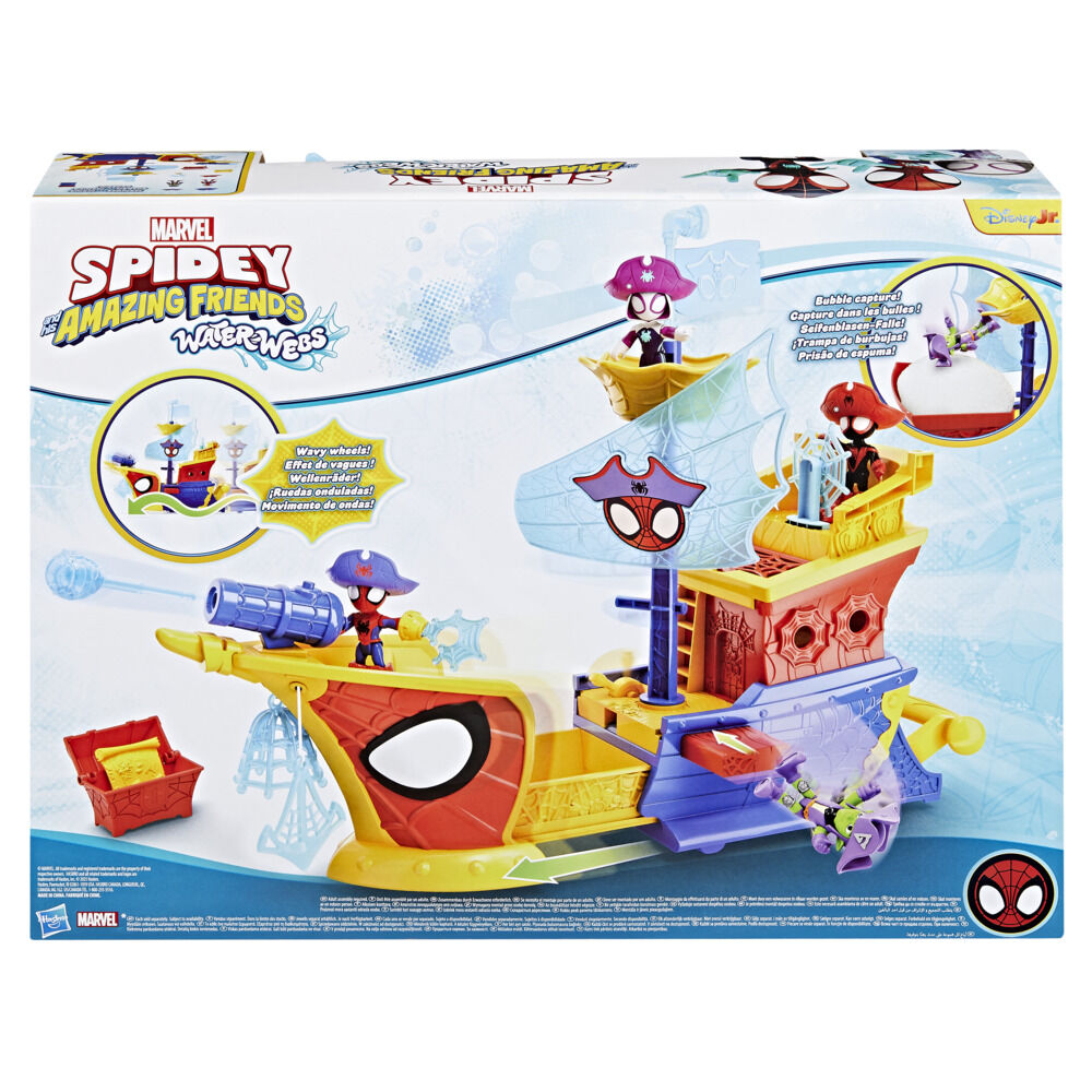 Marvel Spidey et ses Amis Extraordinaires Water-Webs Bateau de pirates Bulles et toiles