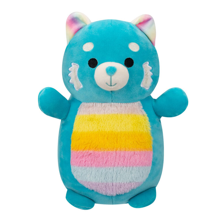 Squishmallows HugMees 10" - Vanessa the Teal Red Panda with Rainbow Belly
