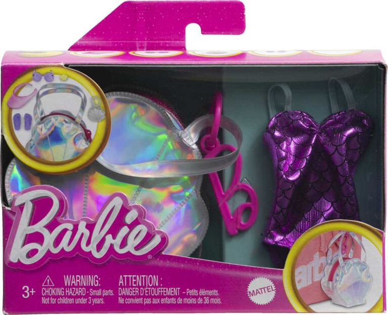 Barbie Clothes, Deluxe Bag with Swimsuit and Themed Accessories