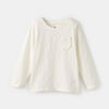 tee-shirt de poche à manches longues, 18-24m - blanc