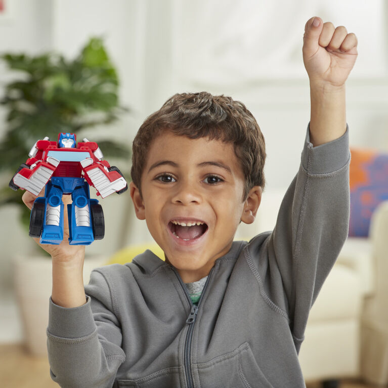 Jouet convertible Playskool Heroes Transformers Rescue Bots Academy, figurine Optimus Prime de 11 cm