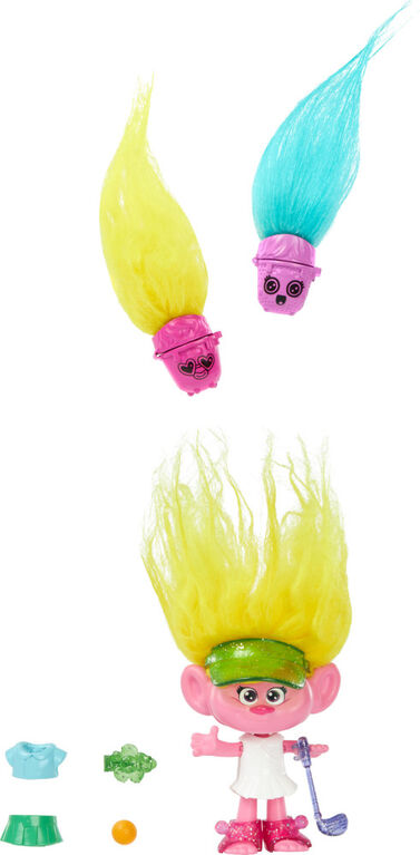 DreamWorks Trolls Band Together Hair Pops Viva Small Doll and Accessories, Toys Inspired by the Movie