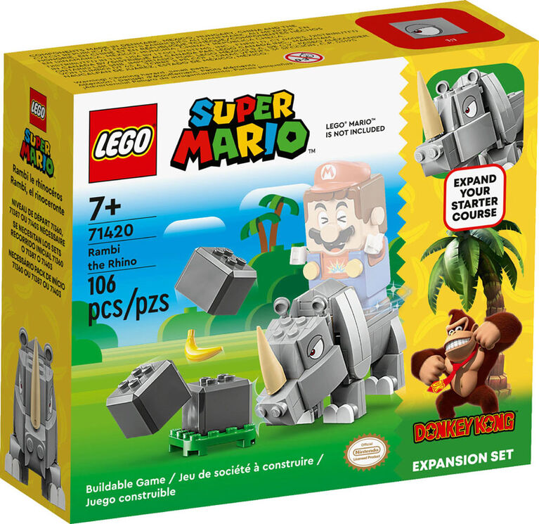 LEGO Super Mario Ensemble d'extension Rambi le rhinocéros 71420 (106 pièces)