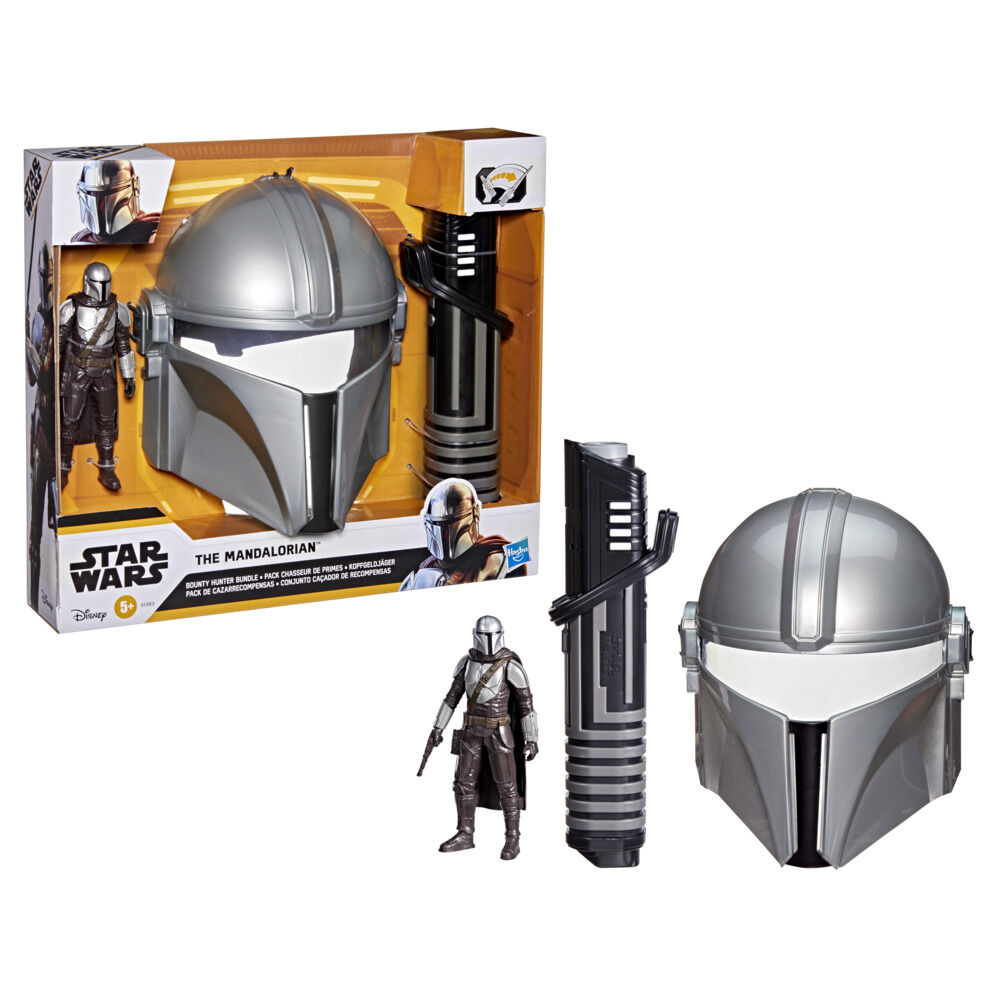 Star Wars The Mandalorian Bounty Hunter Bundle, Darksaber, Mask & Action Figure - R Exclusive