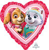Ballon Métallique 46 Cm Coeur Paw Patrol 