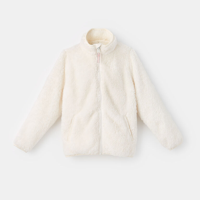 teddy fleece zip up jacket