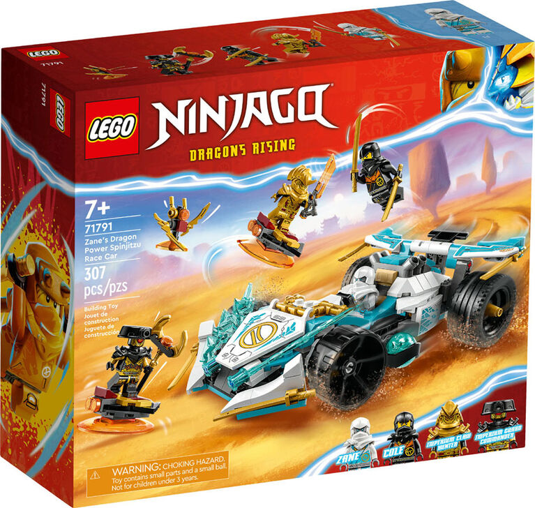 LEGO NINJAGO Zane's Dragon Power Spinjitzu Race Car 71791 Building Toy Set (307 Pieces)