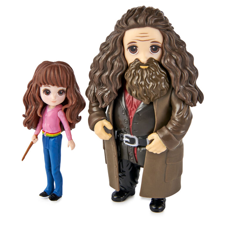 Wizarding World, Magical Minis, Friendship Set Hermione et Rubeus Hagrid avec figurines de jeu à collectionner et créature