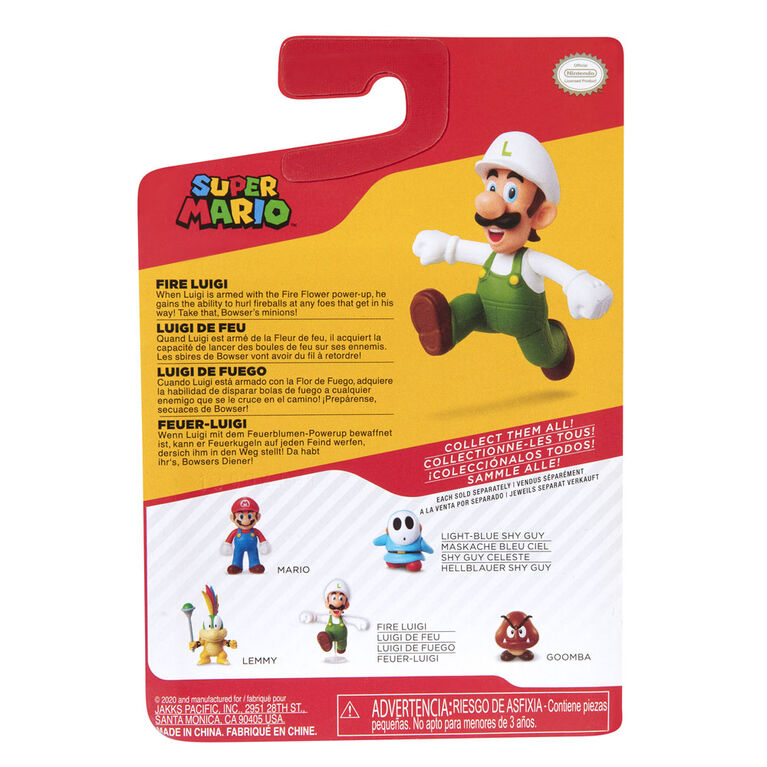 Nintendo 2.5" Limited Articulation Wave 25 - Fire Running Luigi