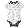 Just Born Baby Boys 4-Pack Organic Short Sleeve Onesies Bodysuits - Lil Lion Newborn