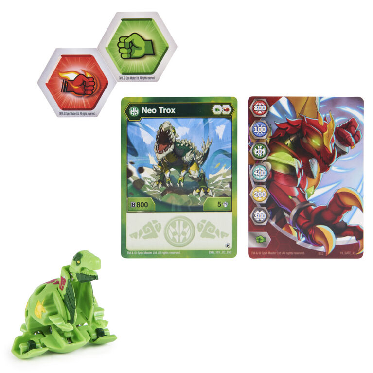 Bakugan Evolutions, Trox, 2-inch Tall Collectible Action Figure and Trading Card