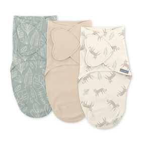 SwaddleMe by Ingenuity Monogram Collection - Born Free 3PK S/M 0-3M