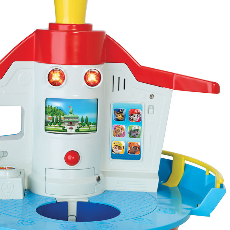 paw patrol my size lookout tower with exclusive vehicle rotating periscope and lights and sounds