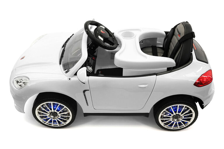 Porteur Roadster à batterie 12 V pour enfants de Moderno Kids – Blanc - Notre exclusivité