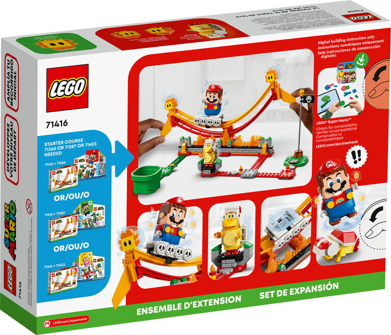 LEGO Super Mario Lava Wave Ride Expansion Set 71416 Building Toy Set (218 Pieces)