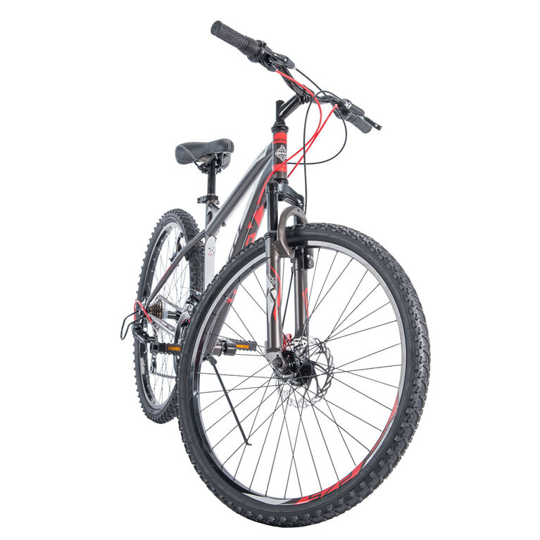 Huffy Nighthawk Men's 27.5-inch Hardtail Mountain Bike, Matte Grey