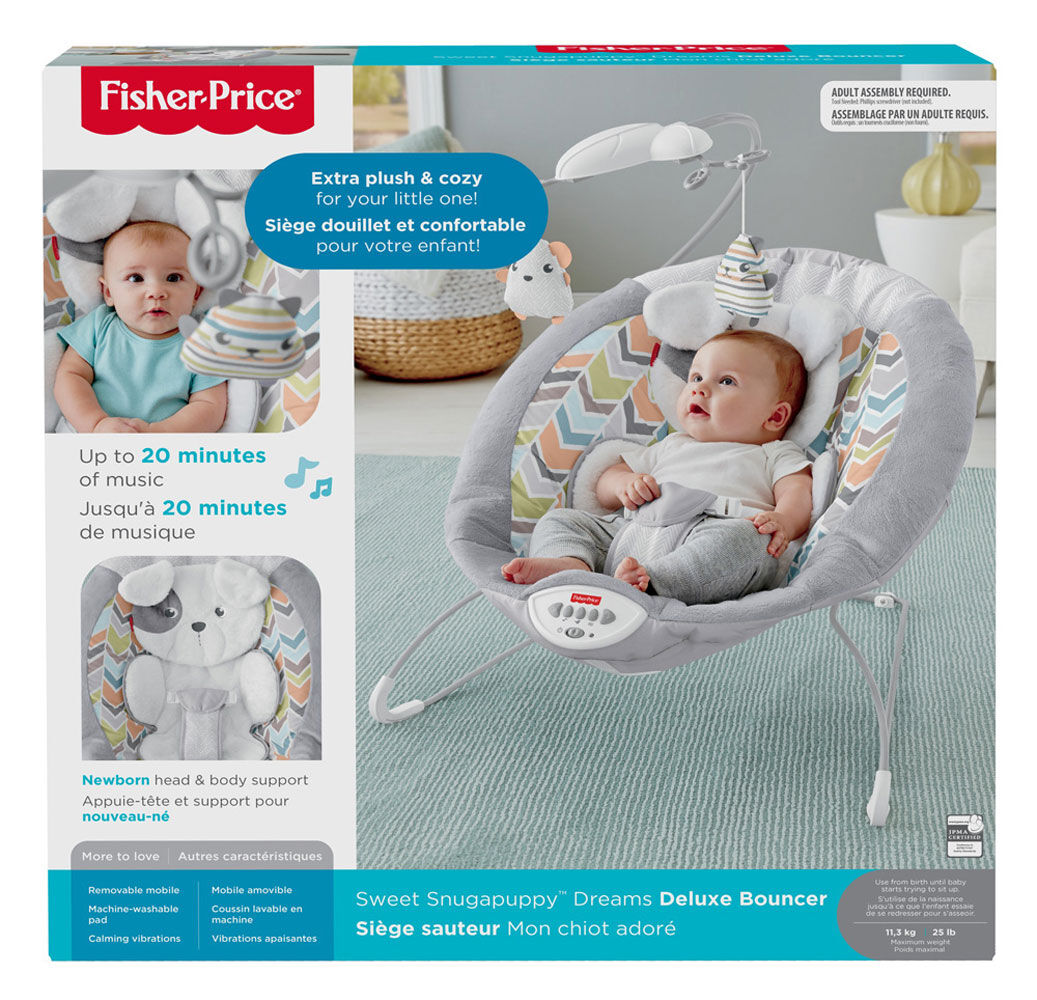 Fisher Price Sweet Snugapuppy Dreams Deluxe Bouncer