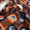 NHL Edmonton Oilers Oversized Wearable Sherpa Hooded Blanket, One Size Fits Most