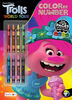 Trolls Colour By Number with 8 Crayons - English Edition