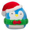 Squishmallows 5" - Blue Penguin with Hat & Wreath