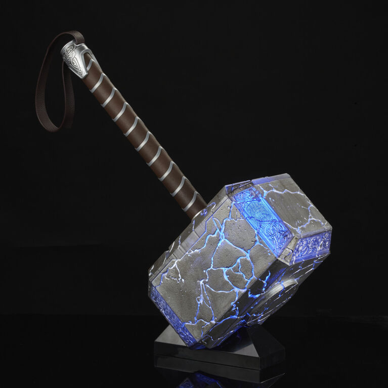 Marvel Legends Mighty Thor Mjolnir Premium Electronic Roleplay Hammer with lights and sound FX, Mighty Thor Love and Thunder Roleplay Item