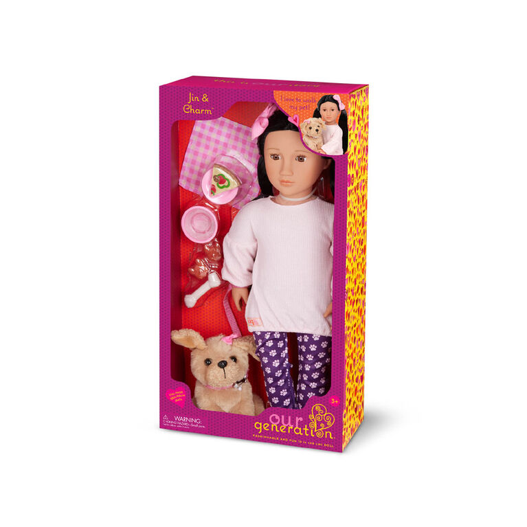 Our Generation - Poup&eacute;e avec chien de compagnie, Jin et Charme